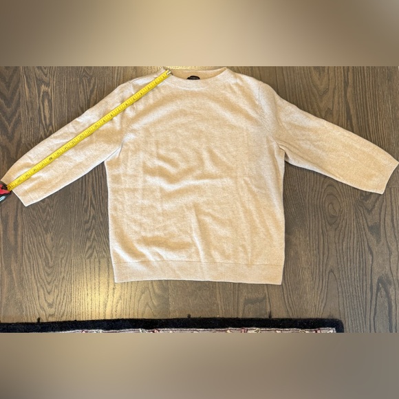 100% Cashmere Talbots Sweater Oatmeal Size XL - Picture 5 of 7